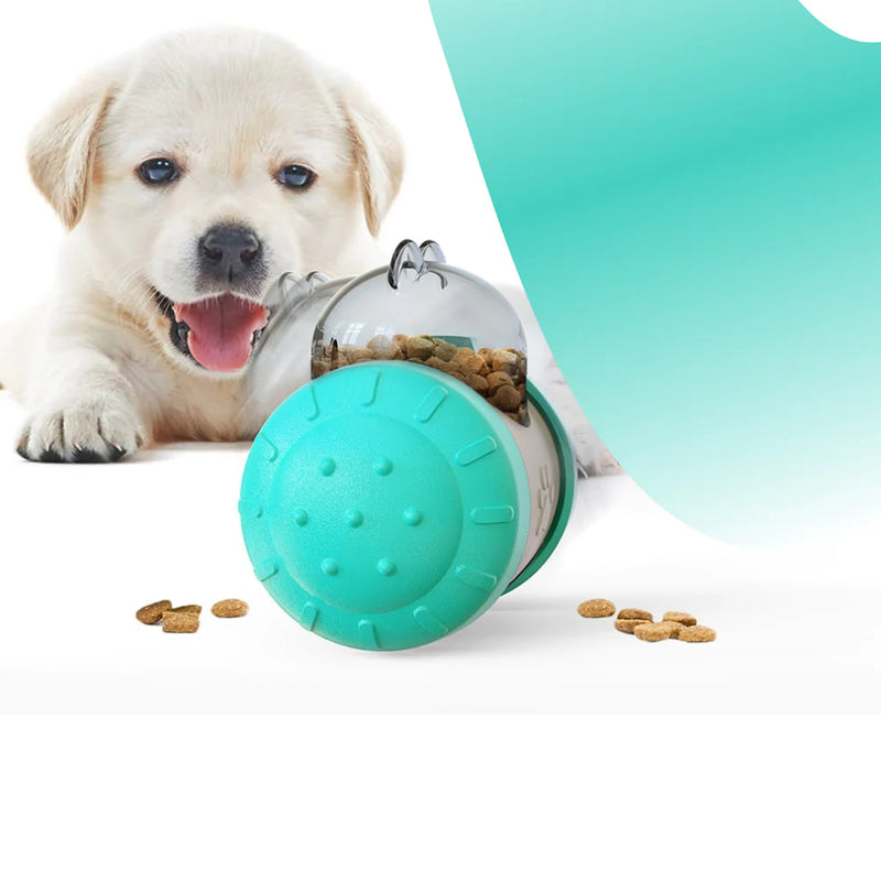 Dog Food Dispenser Toy - Interactive and Self Rotating on wheels