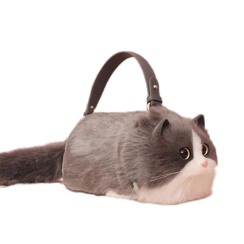 Blue White Cat Bag