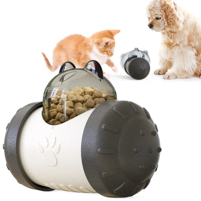 Dog Food Dispenser Toy - Interactive and Self Rotating on wheels