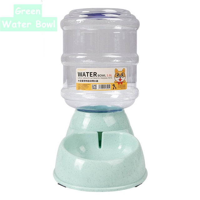 3.8L Large Automatic Pet Food Drink Dispenser Dog Cat Feeder Water Bowl Dish
