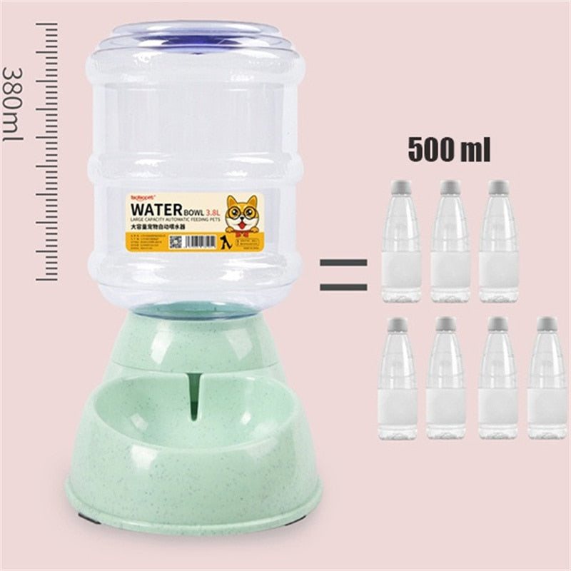 3.8L Large Automatic Pet Food Drink Dispenser Dog Cat Feeder Water Bowl Dish